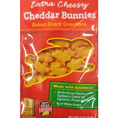 Baked Snack Crackers, Extra Cheesy