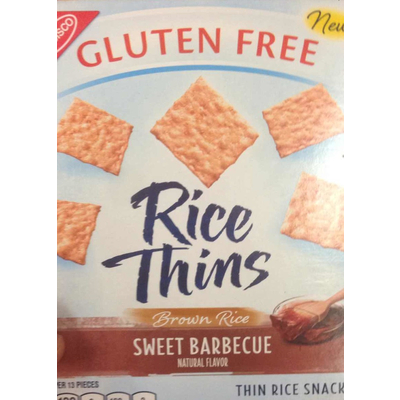 Thin Rice Snacks, Brown Rice Sweet Barbecue Flavor