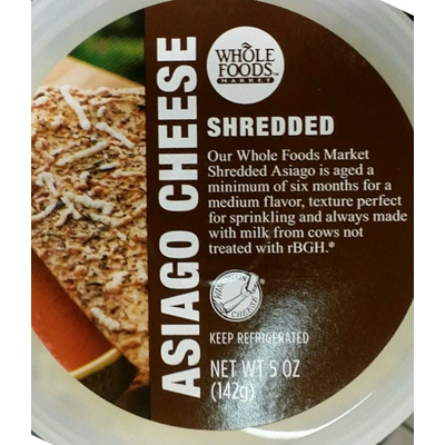 Asiago Cheese, Shredded