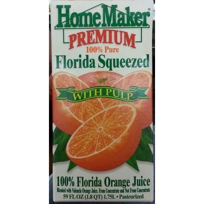 Premium 100% Pure Florida Squeezed with Pulp Orange Juice