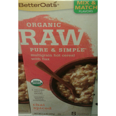 Organic Raw Multigrain Hot Cereal with Flax