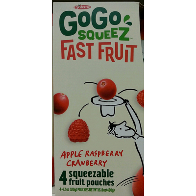 Gogo Squeez Fast Fruit, Apple Raspberry Cranberry