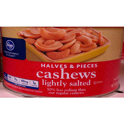 Halves & Pieces Cashews, Lightly Salted