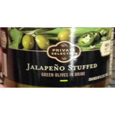 Jalapeno Stuffed Green Olives in Brine