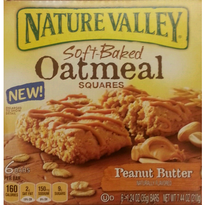 Soft-Baked Oatmeal Squares, Peanut Butter