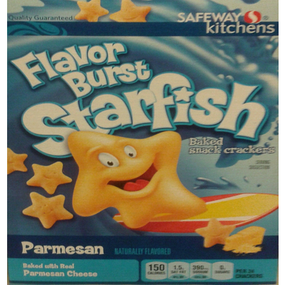 Flavor Burst Starfish Baked Snack Crackers, Parmesan