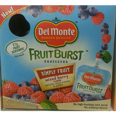 Fruit Burst Squeezers, Mixed Berry Flavor