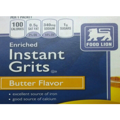 Instant Grits, Butter Flavor