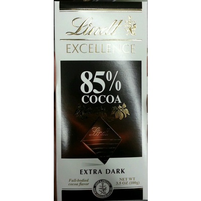 Lindt Excellence Extra Dark Chocolate 85% Cocoa, 3.5 Oz Bars – Pack Of 12