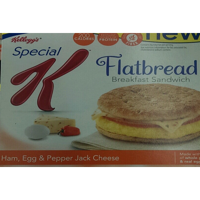 Breakfast Sandwich, Special K Flatbread Ham, Egg & Pepper Jack Cheese