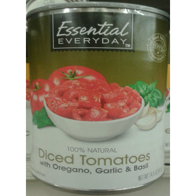Diced Tomatoes with Oregano, Garlic & Basil