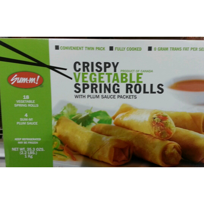 Crispy Vegetable Spring Rolls with Plum Sauce Packets