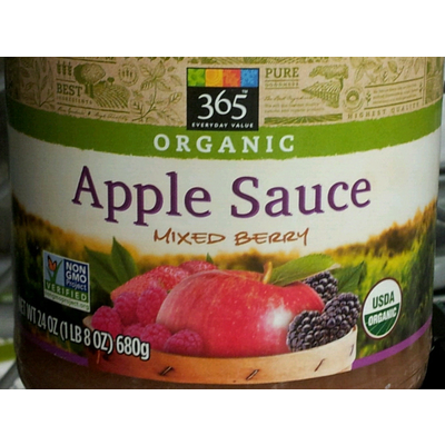 Organic Apple Sauce, Mixed Berry