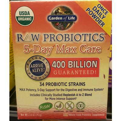 Raw Probiotics, 5-Day Max Care