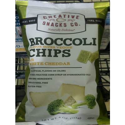 Broccoli Flavor Super Veggie Chips with White Cheddar