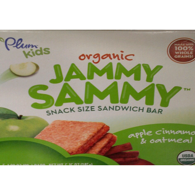 Organic Jammy Sammy Sandwich Bar, Apple Cinnamon & Oatmeal
