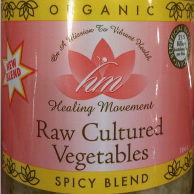 Raw Cultured Vegetables, Spicy Blend