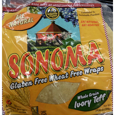 Sonoma, Gluten Free Wheat Free Wraps