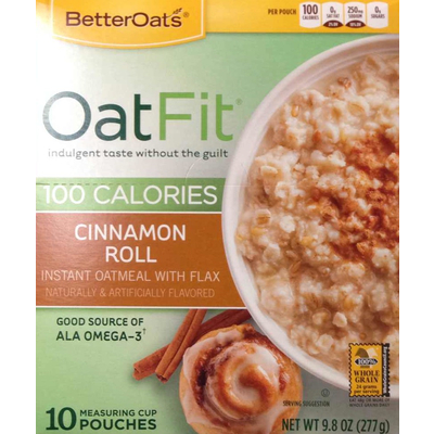 Calories in Apples & Cinnamon, Instant Oatmeal from Great Value