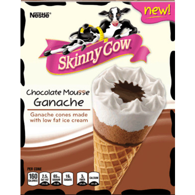 Chocolate Mousse Ganache Cones with Low Fat Ice cream