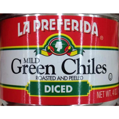 Mild Green Chiles, Diced