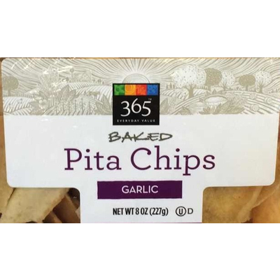 Baked Pita Chips, Garlic