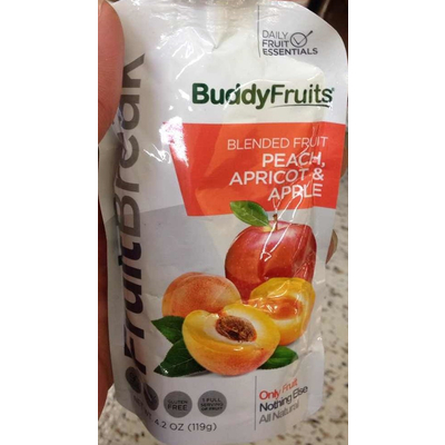 Biuddy Fruits, Blended Fruit Peach, Apricot & Apple