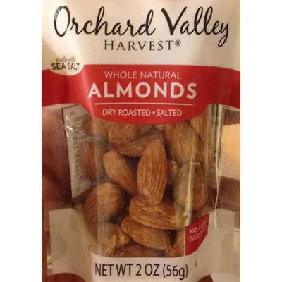 Whole Natural Almonds, Dry Roasted, Salted