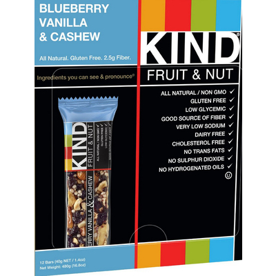 Fruit & Nut Bars, Blueberry Vanilla & Cashew