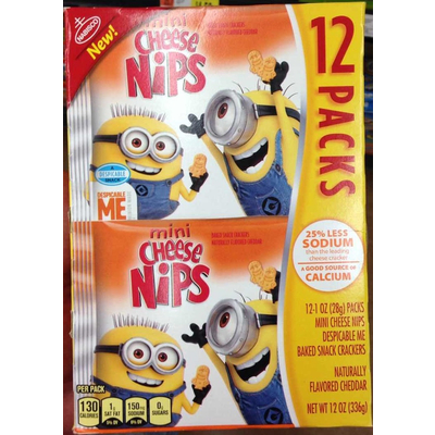 Mini Cheese Nips Despicable Me Baked Snack Crackers