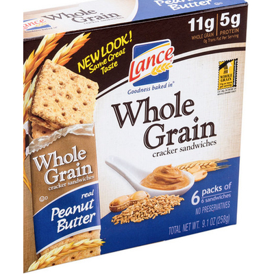 Whole Grain Cracker Sandwiches, Real Peanut Butter