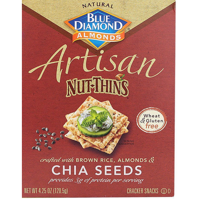 Natural Artisan Nut-Thins with Chia Seeds