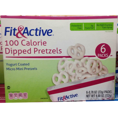 100 Calorie Dipped Pretzels, Yogurt Coated Micro Mini Pretzels