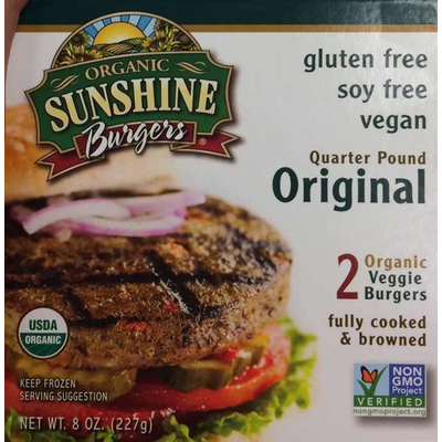 Organic Veggie Burgers, Quarter Pound