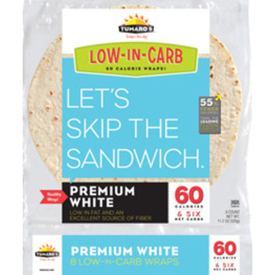 Premium White Low-In-Carb Wraps