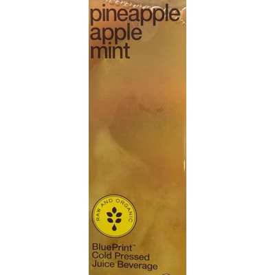 Cold Pressed Juice Beverage, Pineapple, Apple, Mint