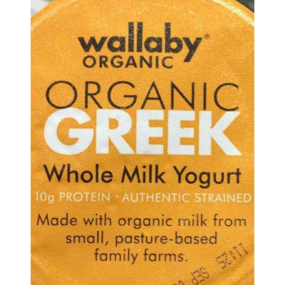 Organic Greek Whole Milk Yogurt