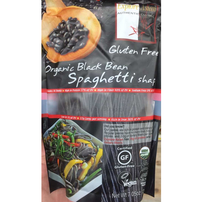 Organic Black Bean Spaghetti Shape. Gluten Free