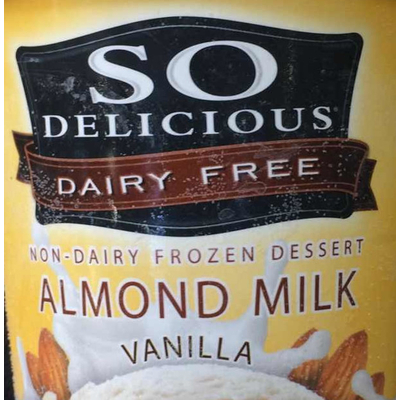 Almond Milk Non-Dairy Frozen Dessert, Vanilla