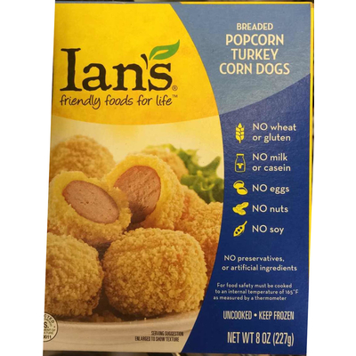 Breaded Popcorn Turkey Corn Dogs
