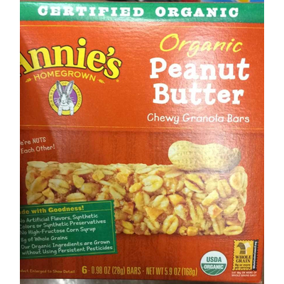 Organic Peanut Butter Chewy Granola Bars