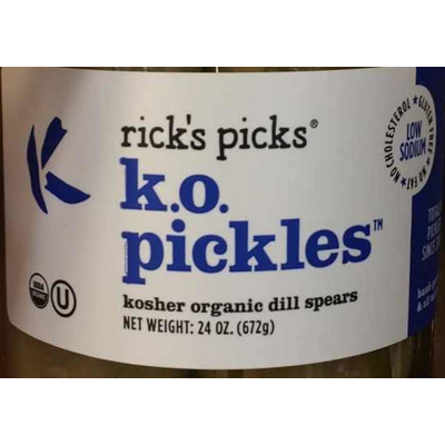 K.O. Pickles Kosher Organic Dill Spears