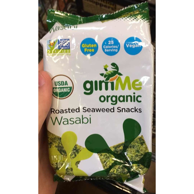 Organic Roasted Seaweed Snacks, Wasabi