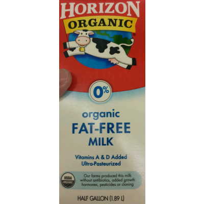 Fat-Free Milk, Organic