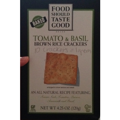 Tomato & Basil Brown Rice Crackers