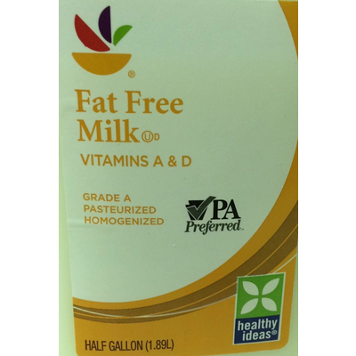 Fat Free Milk, Vitamins A & D