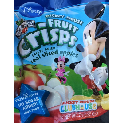 Disney Mickey Mouse Fruit Crisps, Real Sliced Apples