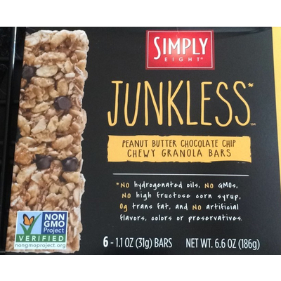 Junkless Peanut Butter Chocolate Chip Chewy Granola Bars