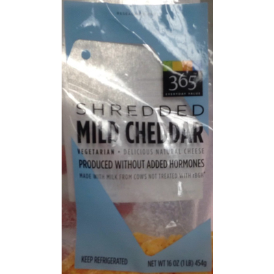 Shredded Mild Cheddar Cheese