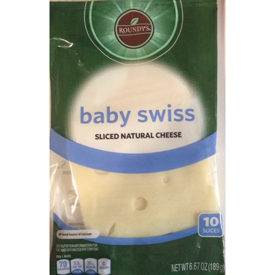 Baby Swiss Sliced Natural Cheese
